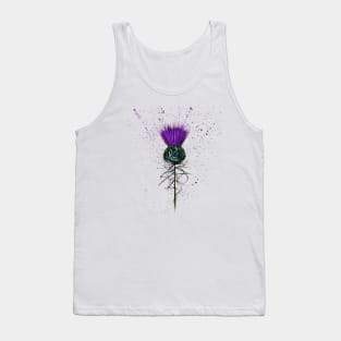 Scottish Thistle contemporary style Tank Top